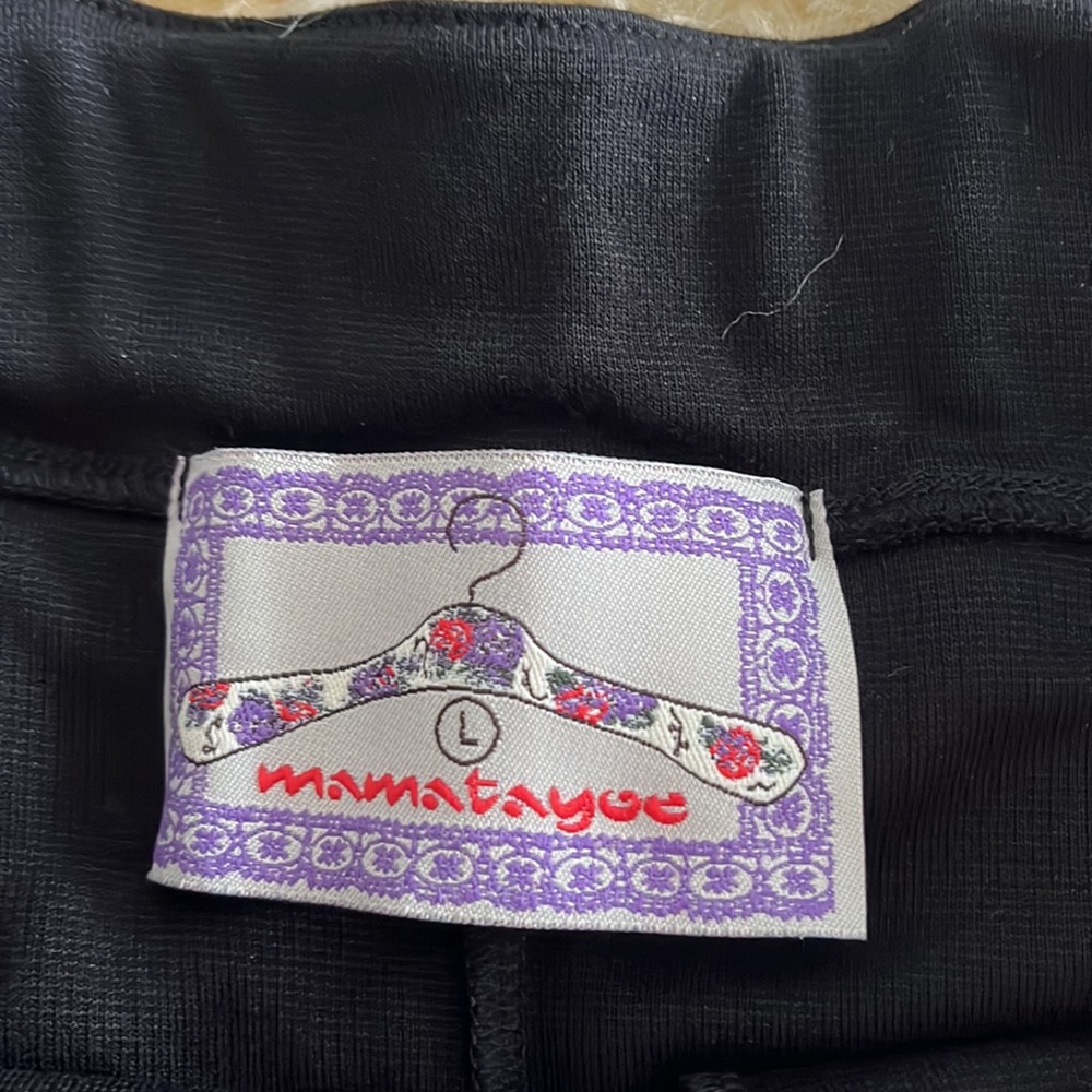 Mamatayoe European Black Open Leg Palazzo Pants - Picture 3 of 12